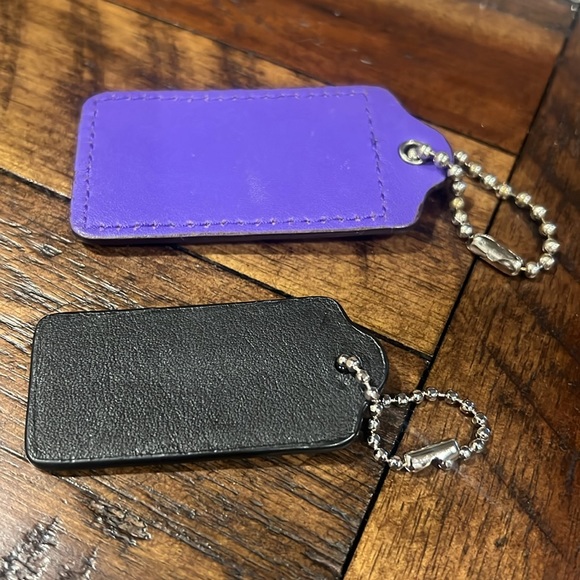 2 Coach Hangtags Black and Purple Preloved Minor Wear - Picture 3 of 6